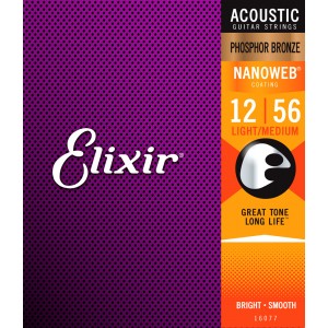 Elixir Nanoweb Light-Medium Phosphor 012-56