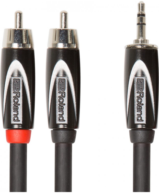 Roland Cable Black Series 1/8"mm TRS - Dual RCA 3m ΟΡΓΑΝΟΥ