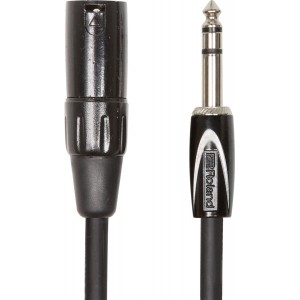 Roland Cable Black Series Splitter 1/4" TRS - XLR Male 1m