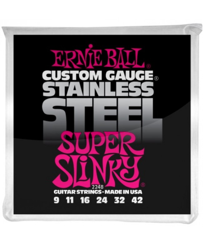 Χορδες  - Ernie Ball Super Slinky Stainless Steel 009-42 (2248)