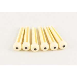 End Pin Plastic Ivory with Black Dot