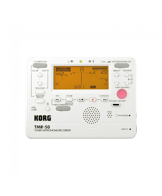 KORG TMR-50-PW DIGITAL TUNER METRONOME RECORDER WHITE TUNER - METRONOME