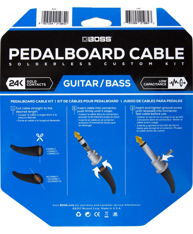 Καλωδια Οργανων - Boss Solderless Pedalboard Cable Kit 12ft ΟΡΓΑΝΟΥ