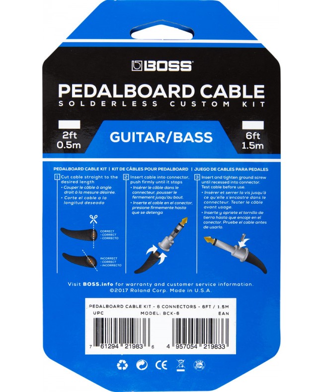 Καλωδια Οργανων - Boss Solderless Pedalboard Cable Kit 6ft ΟΡΓΑΝΟΥ