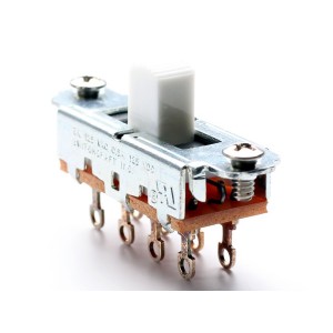 Switchcraft On-Off-On Slide Switch Mustang White