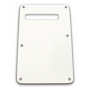 All Parts Stratocaster Tremolo Plate Large Slot White 3-Ply 