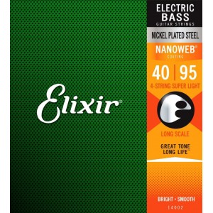 Elixir Electric Bass Nanoweb 4-String Super Light, Long Scale 040-95