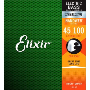 Elixir Bass Nanoweb Stainless Steel 4-String Light Long Scale 045-100
