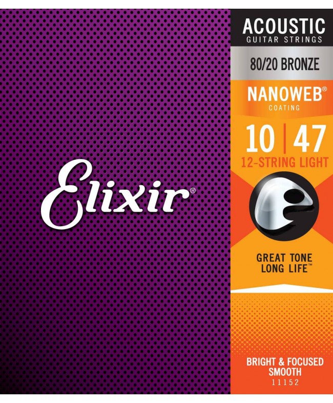 Elixir Nanoweb Light 80/20 Bronze 12 Str. Acoustic ΑΚΟΥΣΤΙΚΗ ΚΙΘΑΡΑ