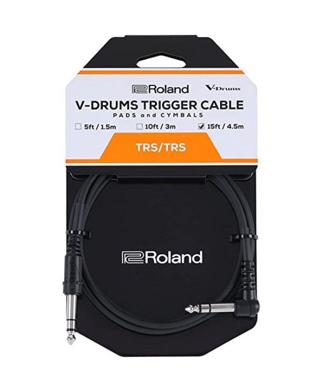 Roland Cable 1/4" TRS Straight - 1/4 TRS Angle 4.5m INSTRUMENT