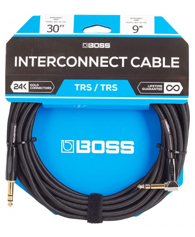Boss Cable 1/4" TRS Straight - 1/4 TRS Angle 9m ΟΡΓΑΝΟΥ