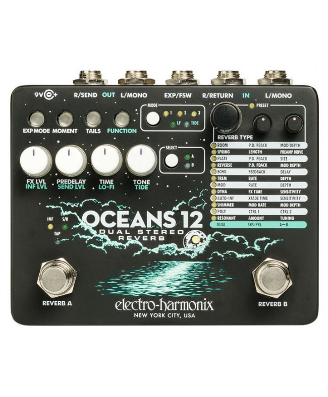 EHX Oceans 12 - Dual Stereo Reverb REVERB