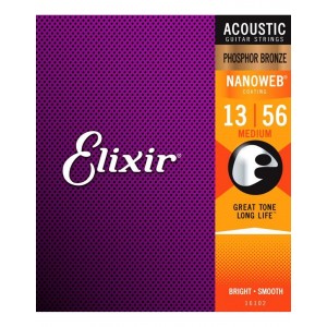 Elixir Acoustic Phosphor Nano Medium 013-56