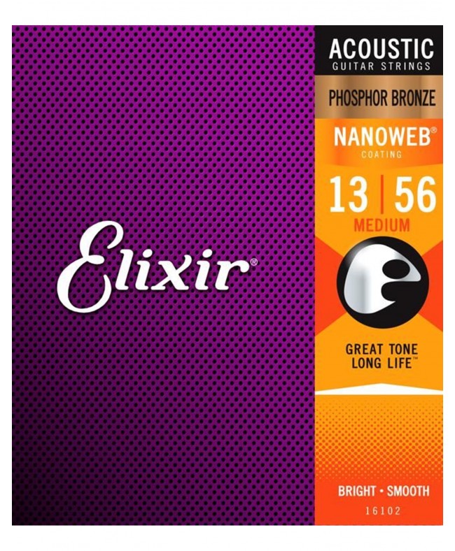 Elixir Acoustic Phosphor Nano Medium 013-56 ΑΚΟΥΣΤΙΚΗ ΚΙΘΑΡΑ
