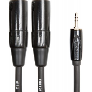 Roland Cable Black Series Splitter 1/8" TRS - 2 XLR Male 1.5m