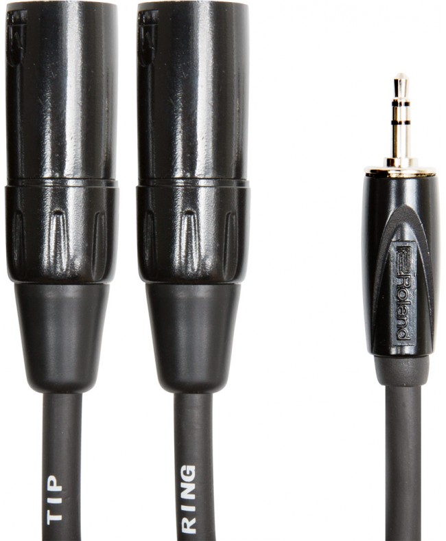 Roland Cable Black Series Splitter 1/8" TRS - 2 XLR Male 3m AUDIO