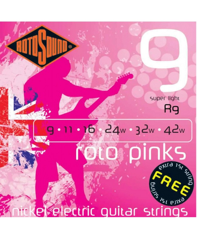 Χορδες  - Rotosound Roto Pinks 009-42 (R9) ΗΛΕΚΤΡΙΚΗ ΚΙΘΑΡΑ