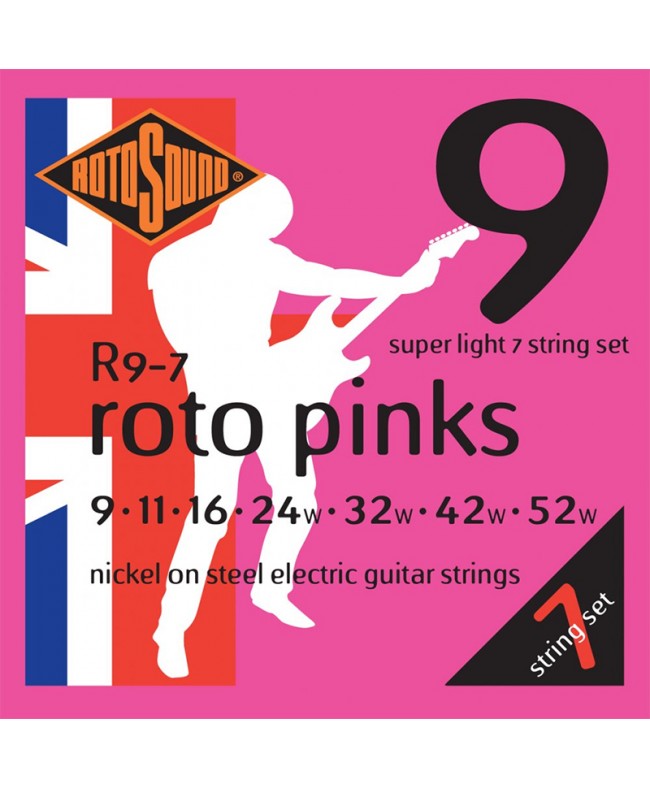 Χορδες  - Rotosound Roto Pinks 009-052 7string (R09-7) ΗΛΕΚΤΡΙΚΗ ΚΙΘΑΡΑ